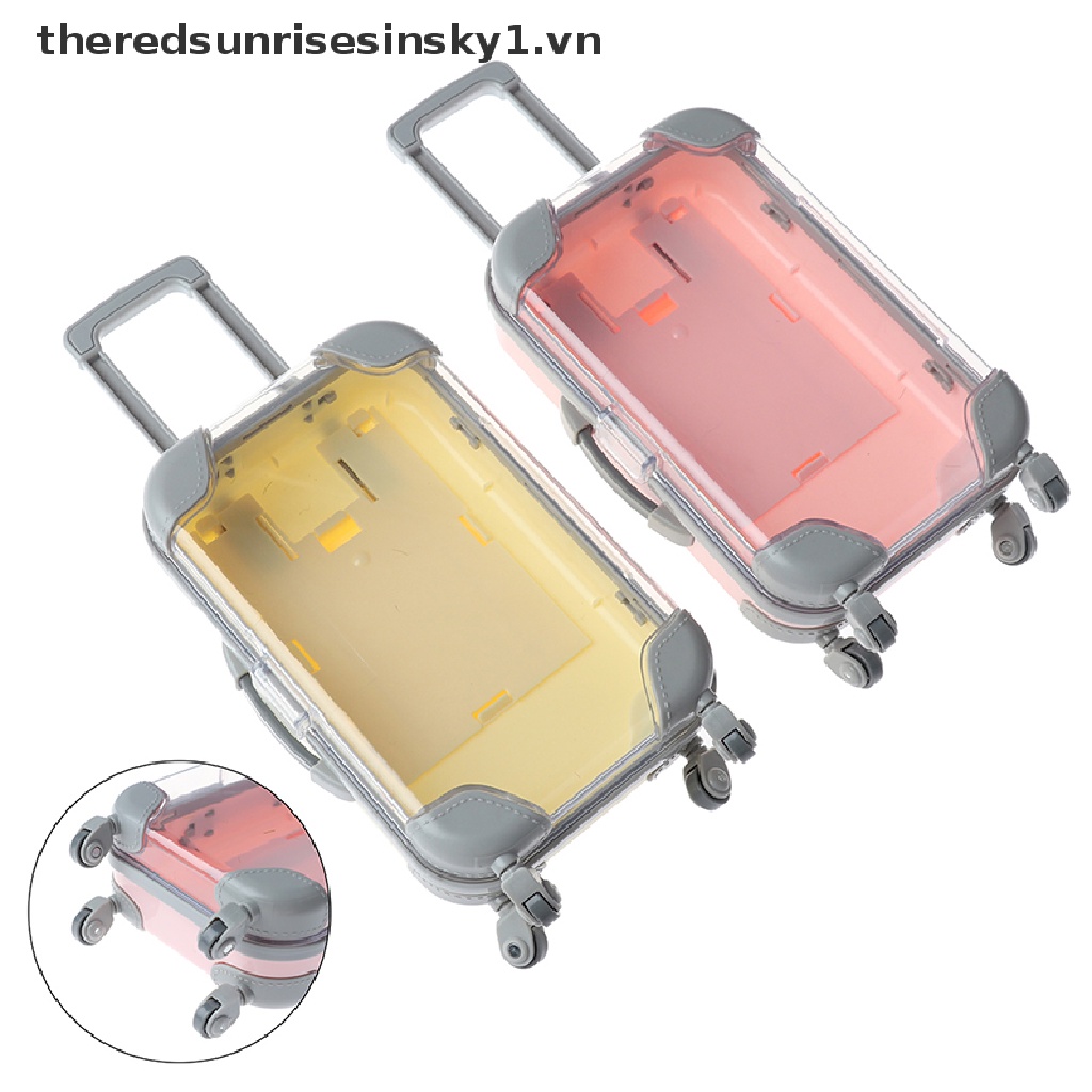 Va Li Du Lịch Mini Bằng Nhựa Cho Búp Bê