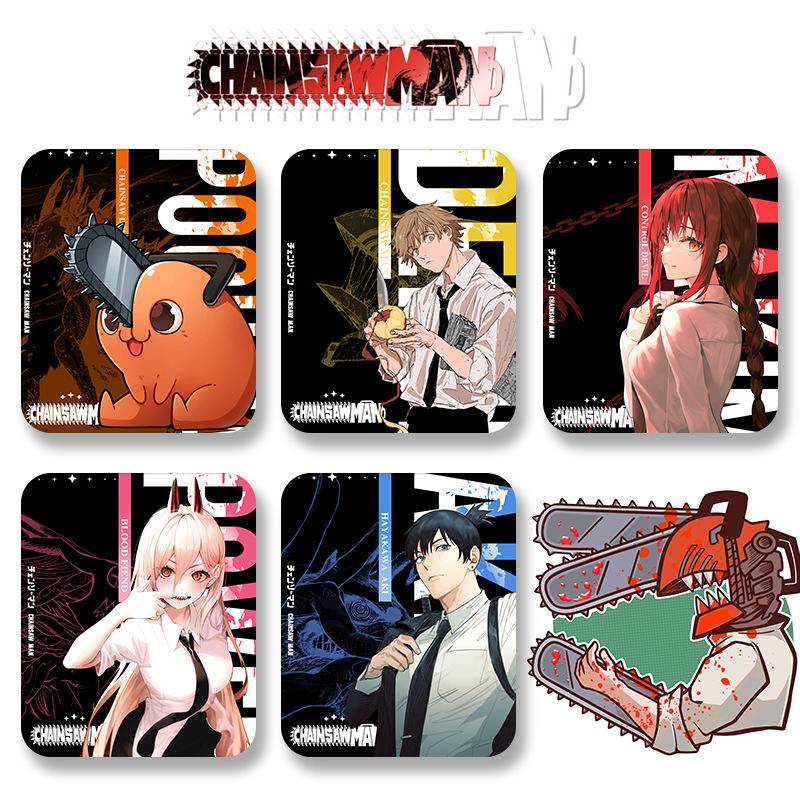 Thảm Da Lót Chuột Chống Trượt In Hình Anime Chainsaw Man Denji Makima Aki Hayakawa Pochita