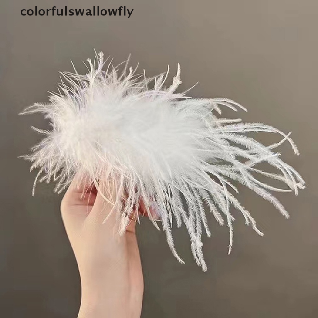 Kẹp Tóc Hình Lông Vũ Màu Trắng Ngọt Ngào Cho Cô Dâu