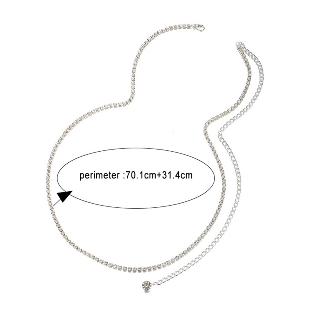 Dây Xích Đeo Bụng Trọng Lượng Nhẹ Đính Đá Thời Trang Đi Biển Mùa Hè