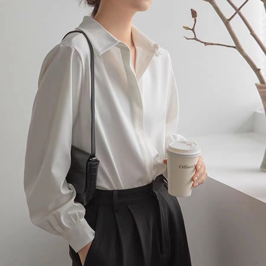 SUXI Áo Sơ Mi Dài Tay Thời Trang Xuân Hè Dành Cho Nữ