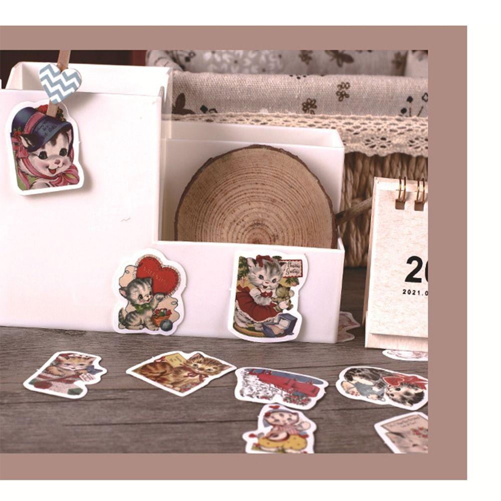 AUGUSTINA Miếng Dán Trang Trí Sổ Tay / Điện Thoại / Album Hình Mèo Kitty Dễ Thương DIY