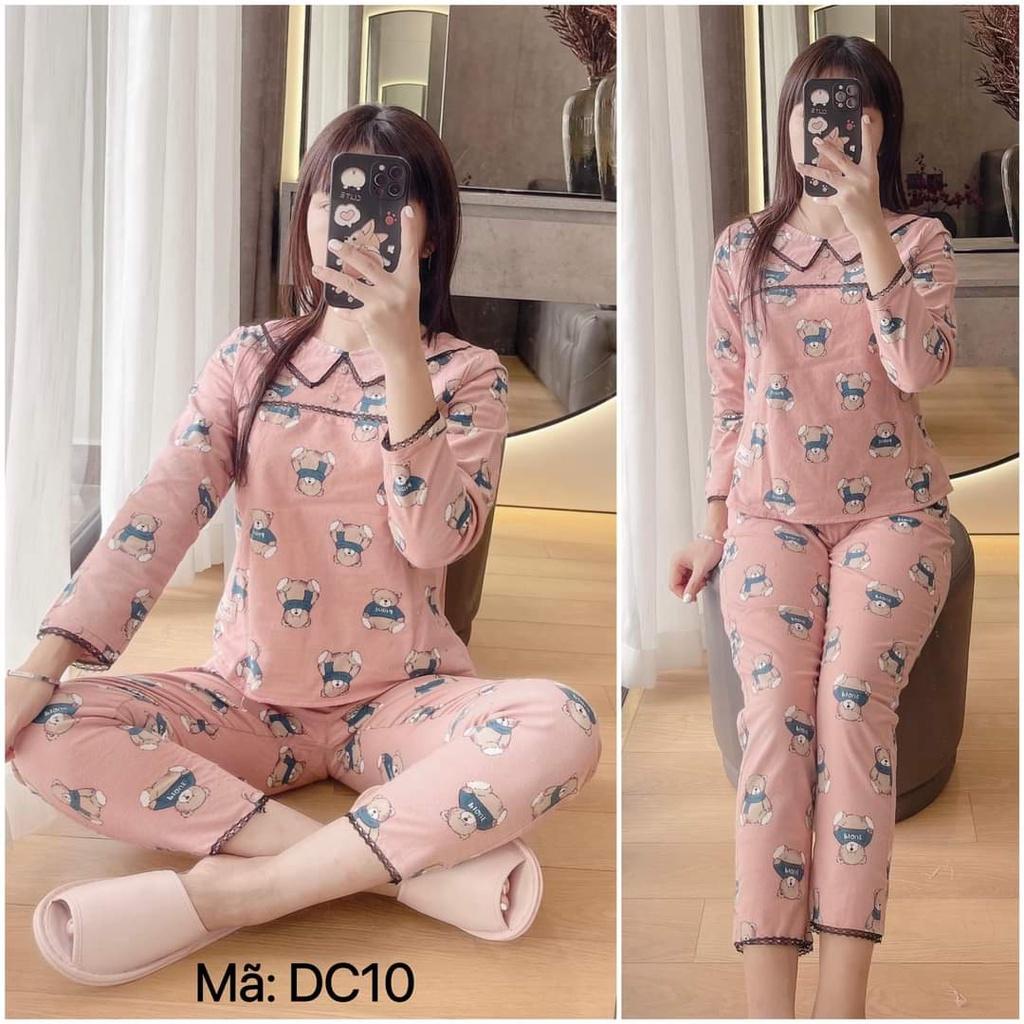 Đồ bộ nữ, Quần áo mặc nhà mẫu Cà Bông dày dặn mặc thu đông siêu xinh, sau sinh ok