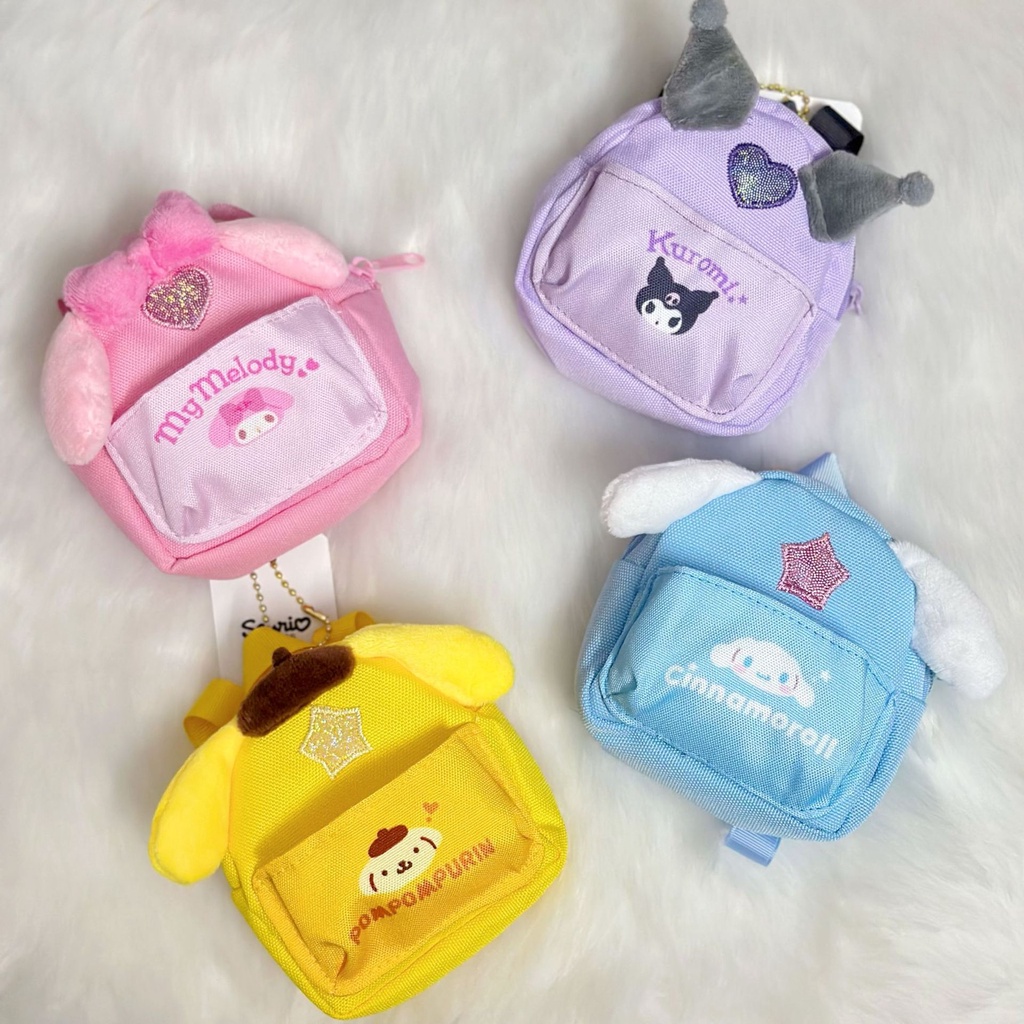 Sanrio Túi Đựng Tiền Xu Đeo Cổ Tay Nhồi Bông Hình Kuromi My Melody Cinnamoroll Đáng Yêu