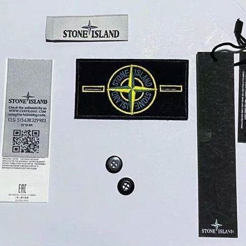 Bộ Phụ Kiện Nút Rửa Túi Chính Thêu Hình Hòn Đảo Stone Island Phụ Kiện Quần Áo DIY