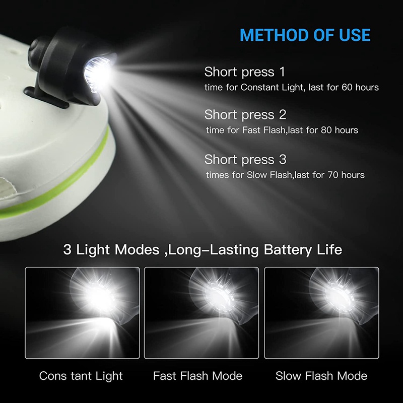 Set 2 Đèn Pha LED Croc 3 Chế Độ Chiếu Sáng Dành Cho Cún Đi Bộ Đường Dài Màu Đen