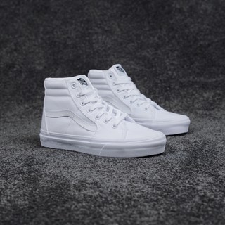 Giày thể thao vans sk8-hi cổ cao màu trắng chất liệu da 1809
