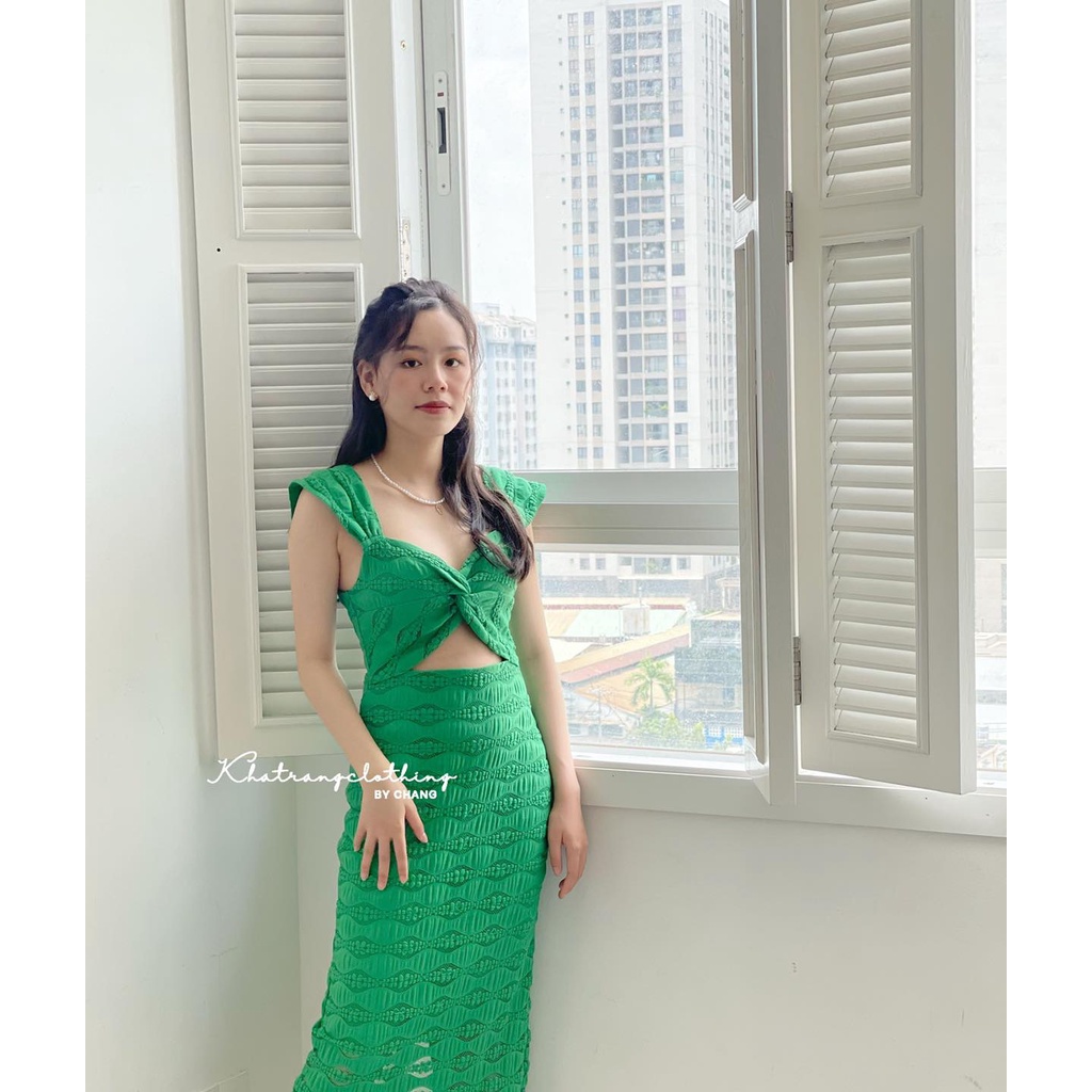 KT83-ĐẦM BODY NƠ CHÉO CUTOUT