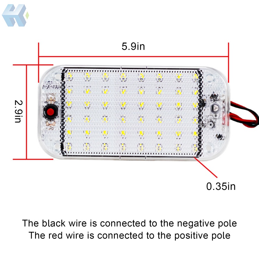 Bảng Đèn LED 48 Bóng 12V-24V Ánh Sáng Cao Trang Trí Nội Thất Xe Hơi / Xe Tải / Tàu Thuyền / RV