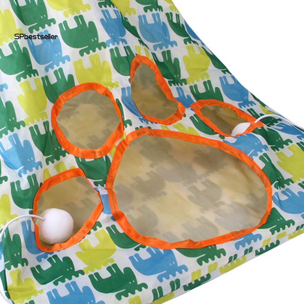 Đường Hầm Họa Tiết Động Vật Hoạt Hình Có Thể Gập Lại Cho Mèo Cưng