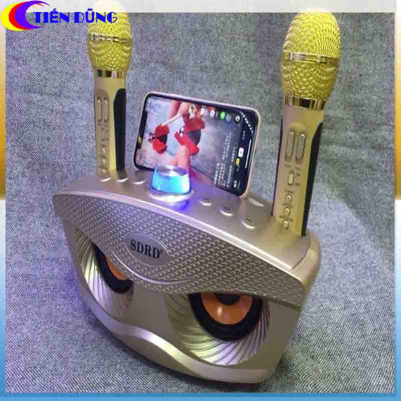 Loa Karaoke Bluetooth SD 306 Kiểu Dáng Cú Mèo Tặng Kèm 2 Micro