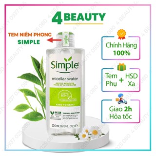 Nước Tẩy Trang Simple Làm Sạch Trang Điểm Vượt Trội 200ml Kind To Skin