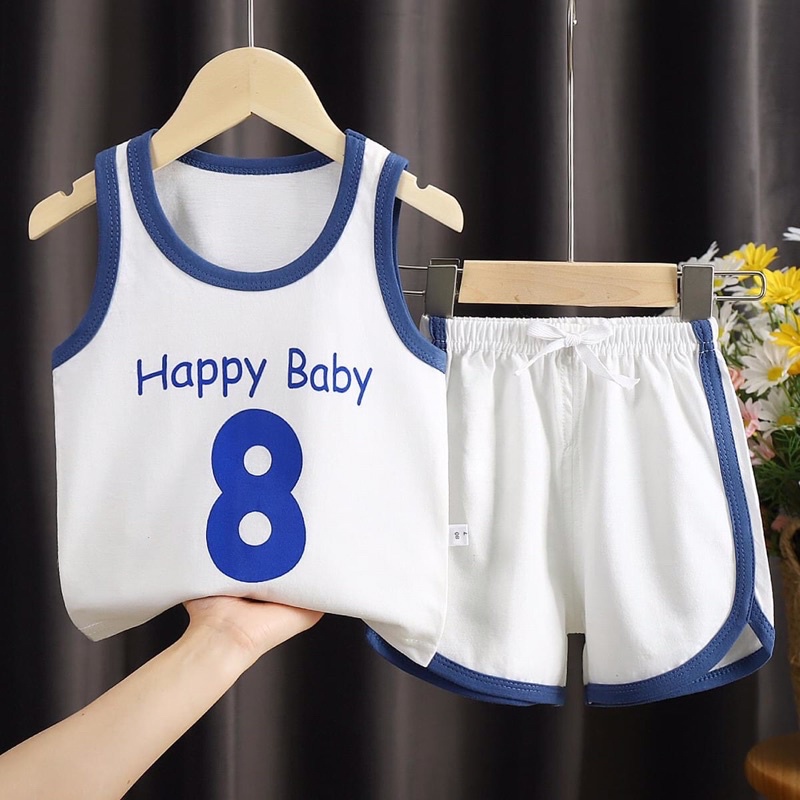 Bộ Ba lỗ sát nách cho bé trai, bé gái chất Thun lạnh xuất dư