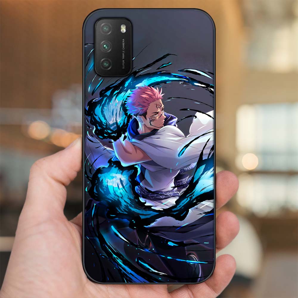 Ốp lưng Xiaomi Poco M3 viền đen in hình Sukuna Yuji Jujutsu Kaisen Chú Thuật Hồi Chiến