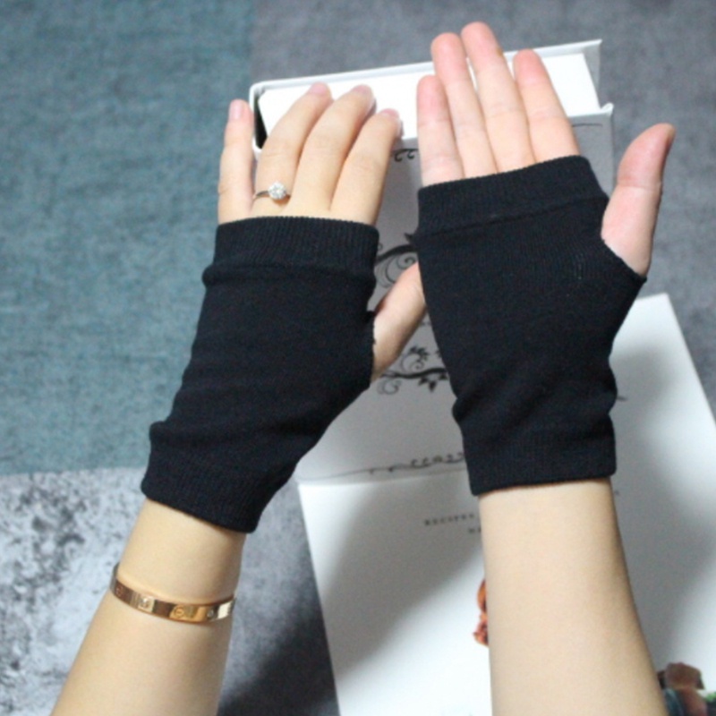 Set 4 Đôi Găng Tay Cotton Hở Ngón Thời Trang Nữ