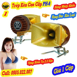 2 loa treble ph-6 kèm chân, tặng 2 tụ 2.2 sịn, họng gang đúc mạ vàng, - hàng nhập khẩu trep ph6