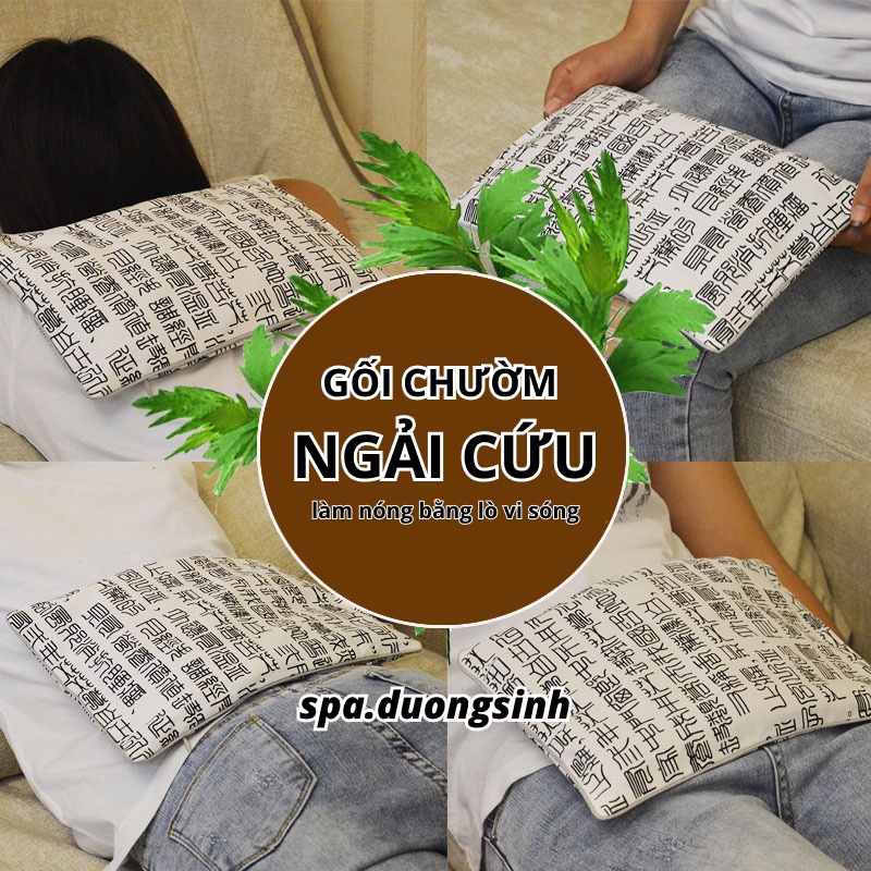 Gối Chườm Ngải Cứu Thái Lan, Túi Ngải Cứu Trị Liệu Mát Xa Giảm Đau Mỏi Spa Dưỡng Sinh