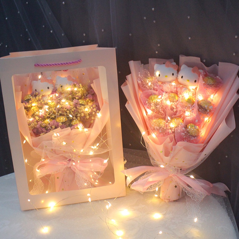 🌻HOA GẤU HELLO KITTY DOREMON - QUÀ TẶNG ĐỘC ĐÁO Ý NGHĨA