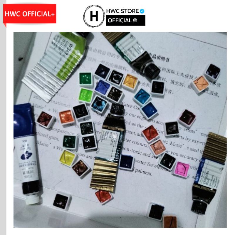 Lẻ 1 pan màu nước hạng hoạ sĩ 0.6 ml new