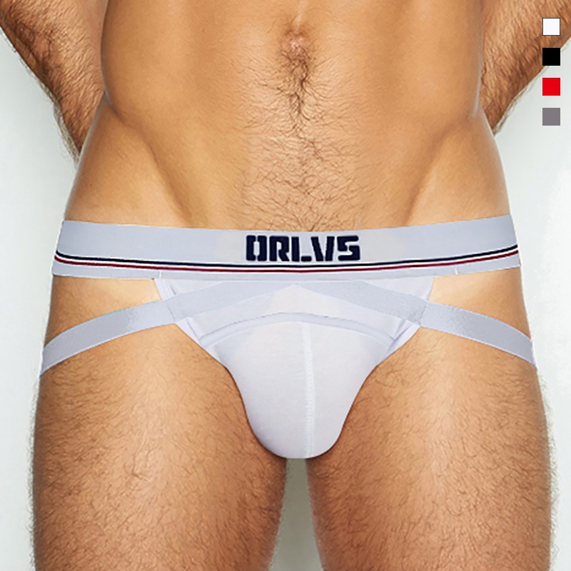0850 Sexy Quần lót nam 4 màu Thấp eo Jockstrap G-String Thongs Thoáng khí Nhanh khô Gay Bikini Quần lót OR405