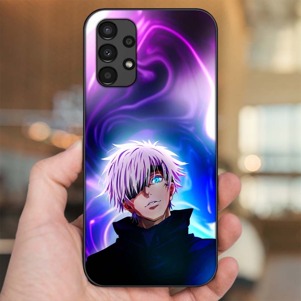 Ốp lưng Samsung A13, A32 4G, A32 5G, A33 5G viền đen in hình Satoru Gojo Jujutsu Kaisen Chú Thuật Hồi Chiến