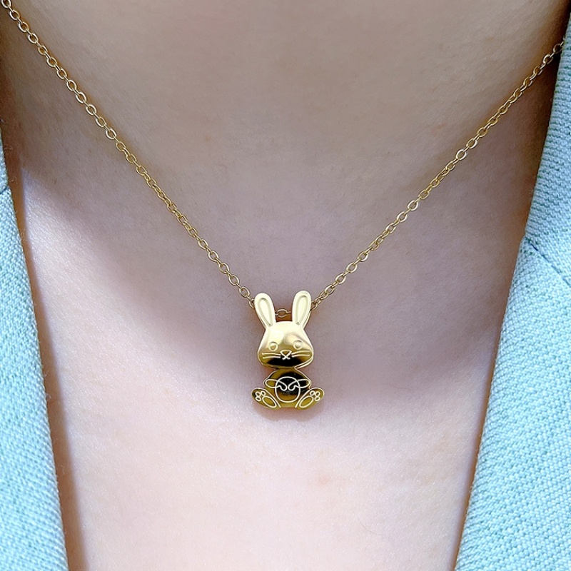 Vòng cổ Mạ Vàng 18K Mặt Hình Thỏ Dễ Thương