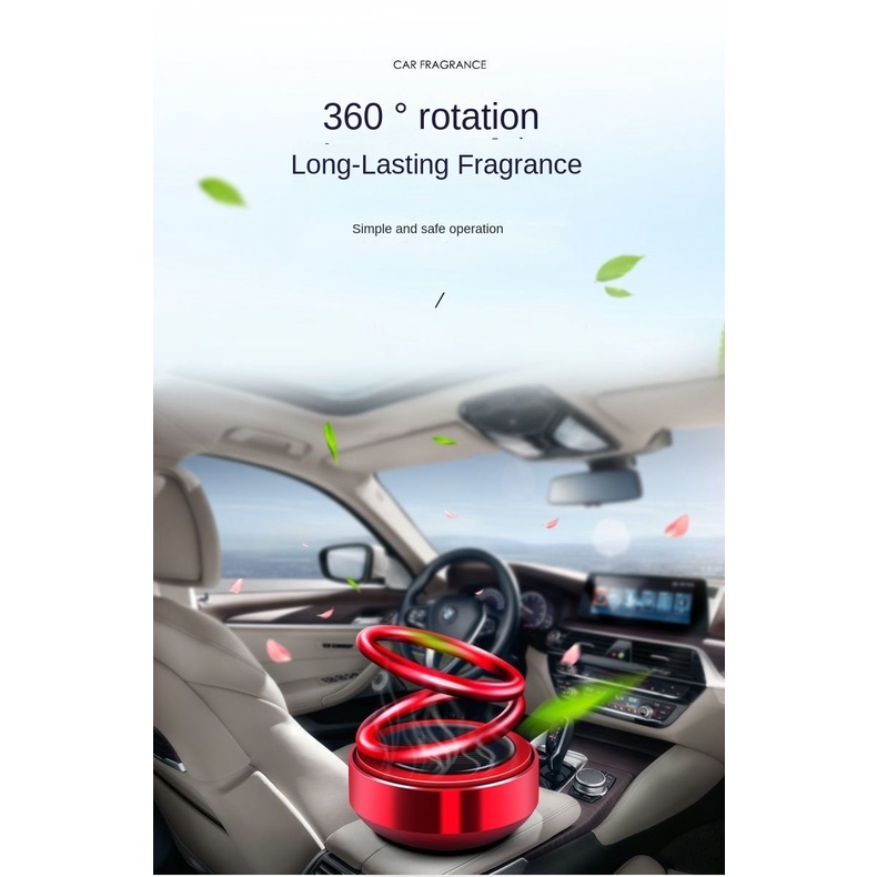 Máy Khuếch Tán Hương Thơm Xe Hơi Sử Dụng Năng Lượng Mặt Trời Hai Vòng Xoay