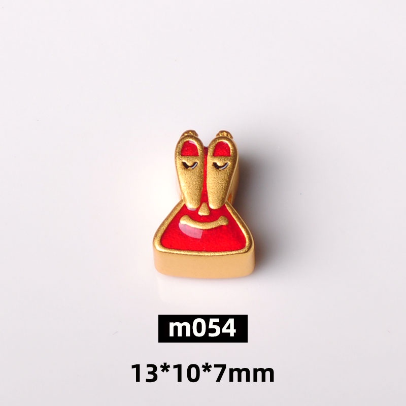 Hạt Xỏ Vòng Tay / Vòng Cổ Bằng Đồng Mạ Vàng Họa Tiết Hoạt Hình diy