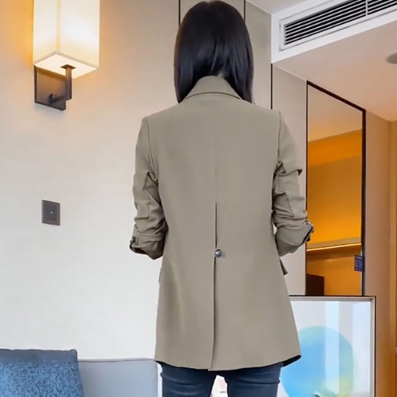 Issey Miyake nổi tiếng trên mạng Áo khoác vest nữ phong cách Hàn Quốc Mẫu Mới Xuân thu năm 2023 Áo khoác nữ ôm dáng dễ phối