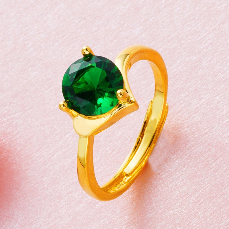 Pmrawc | Nhẫn Mạ Vàng 18K Đính Đá Zircon FS368