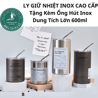 Bình giữ nhiệt, Ly giữ nhiệt inox 304 cao cấp có ống hút, Cốc giữ nhiệt