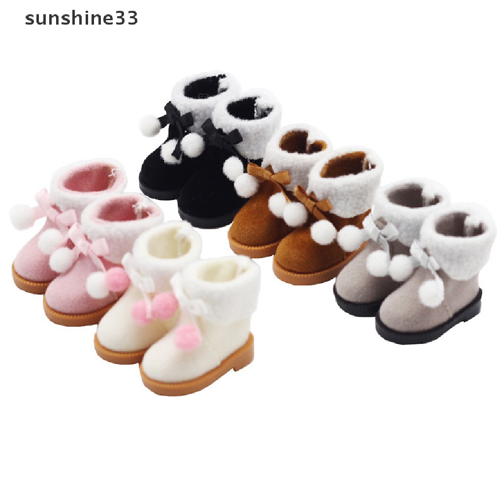 Giày Boot Đi Tuyết Mùa Đông Cho Búp Bê 3.2 * 1.6CM 1 / 8 Bjd