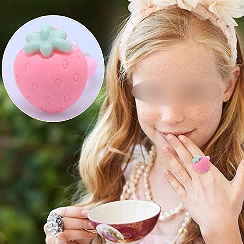 Bộ 36 Nhẫn Đồ Chơi Bằng Resin Màu Sắc Ngọt Ngào Tùy Chỉnh Kích Thước Cho Bé Gái