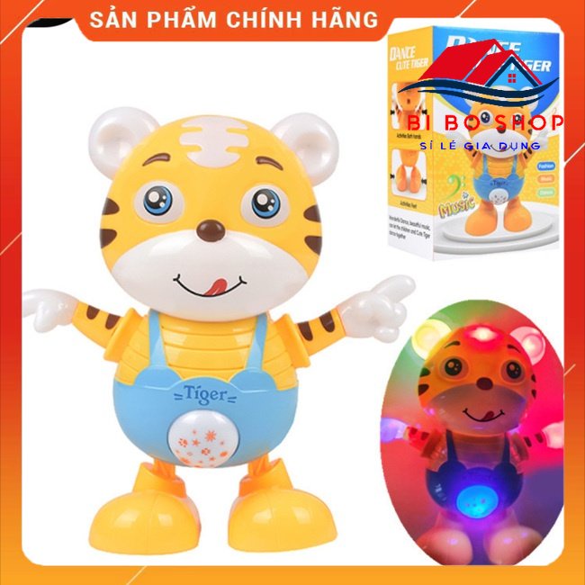 Đồ Chơi Robot Hình Chú Hổ Con Bò Con Vịt Nhảy Múa Chạy Pin Có Đèn Và Nhạc Dễ Thương Cho Trẻ Em Bi Bo Shop