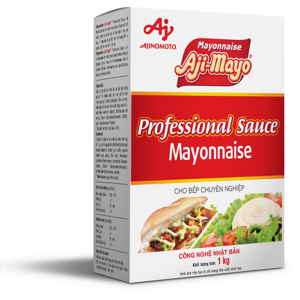Xốt Mayonnaise Aji-mayo® Professional Sauce 1kg/Hộp
