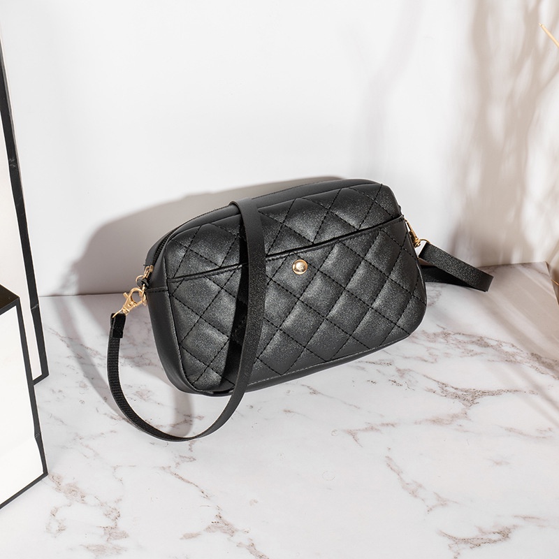 Túi Đeo Chéo Đựng Điện Thoại Hai Lớp Thêu Họa Tiết Kim Cương Dành Cho Nữ