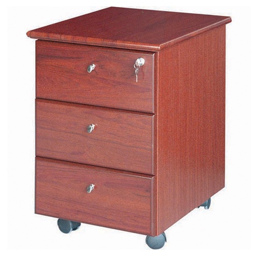 hộc tủ mini đựng đồ văn phòng di động Chất gỗ Mdf chống ẩm 3 kéo có khoá an toàn hiện đại