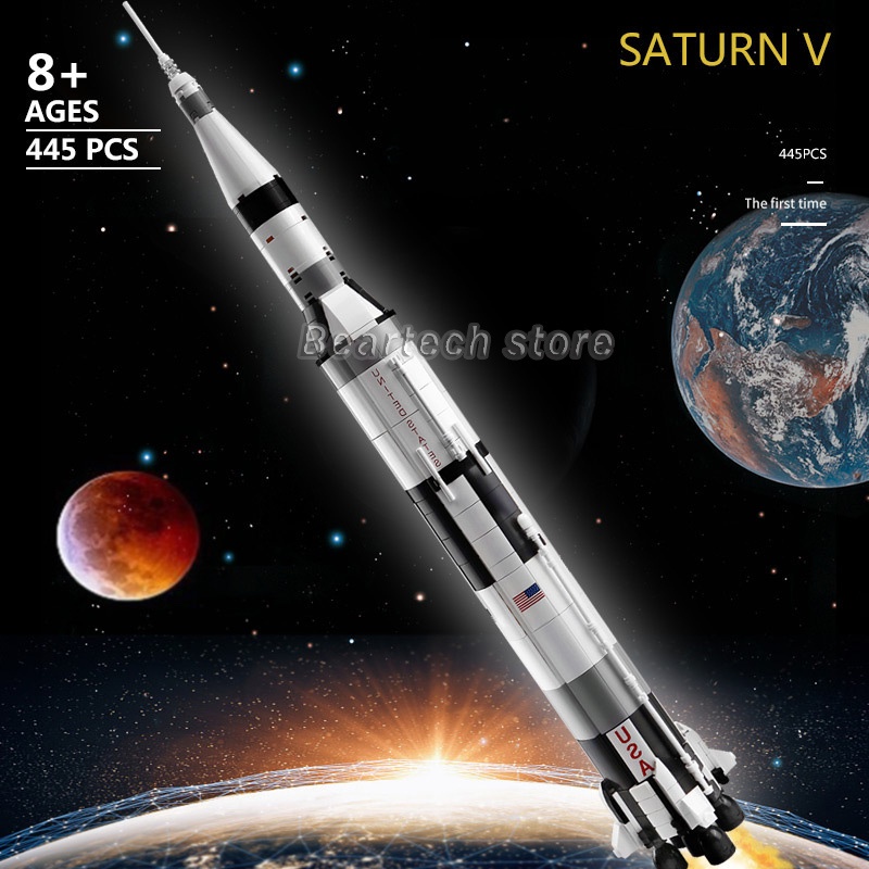 Mô Hình Đồ Chơi Lắp Ráp Tên Lửa Apollo Saturn V