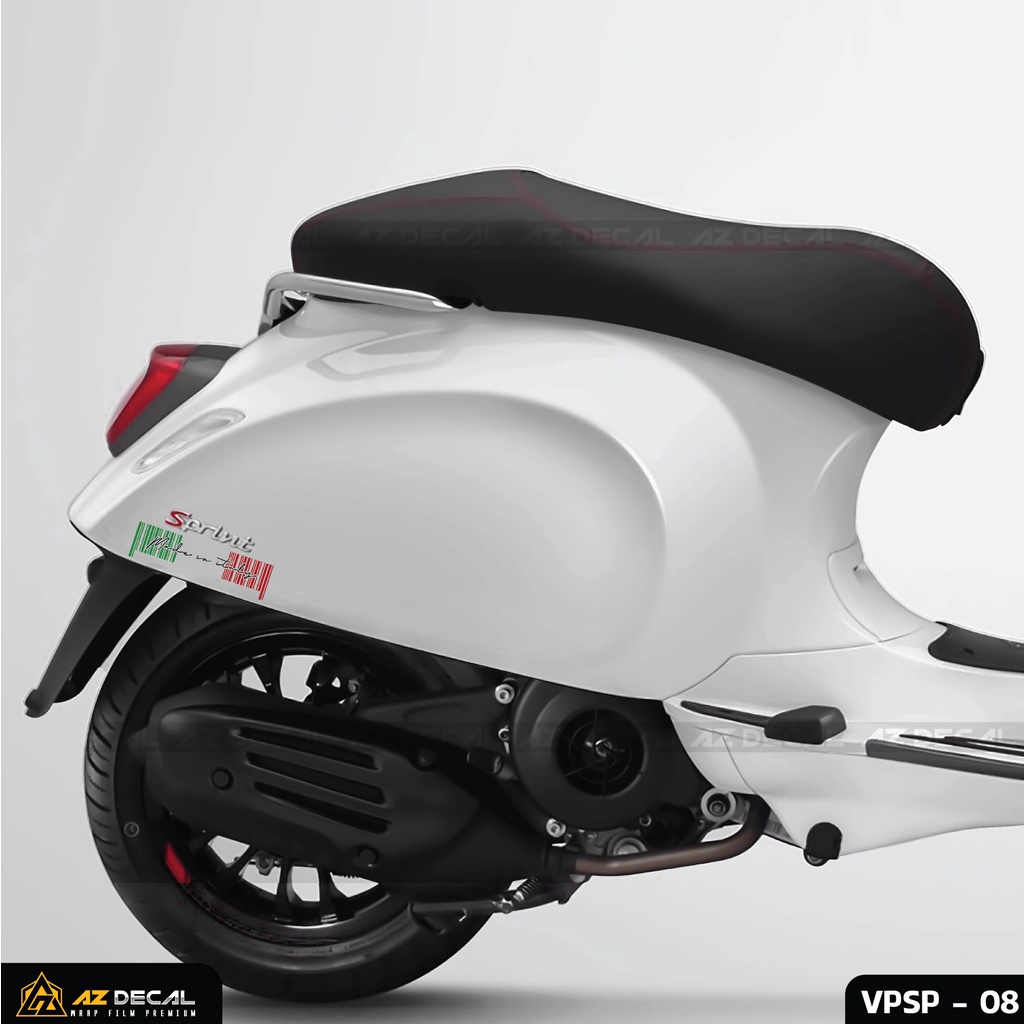 Tem Rời Dành Cho Xe Vespa Sprint/LX/GTS Thiết Kế Theo Chủ Đề Cờ Italia | VP08 | Decal Chế PVC Dễ Dán Tại Nhà