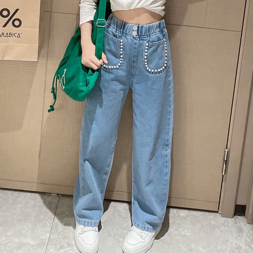 Khung Treo Đồ Dùng Em Bé Tiện Dụng Chất Lượng Cao❤Quần Jean Ống Rộng Thoải Mái Phong Cách Hàn Quốc Cho Bé Gái 3-10 Tuổi