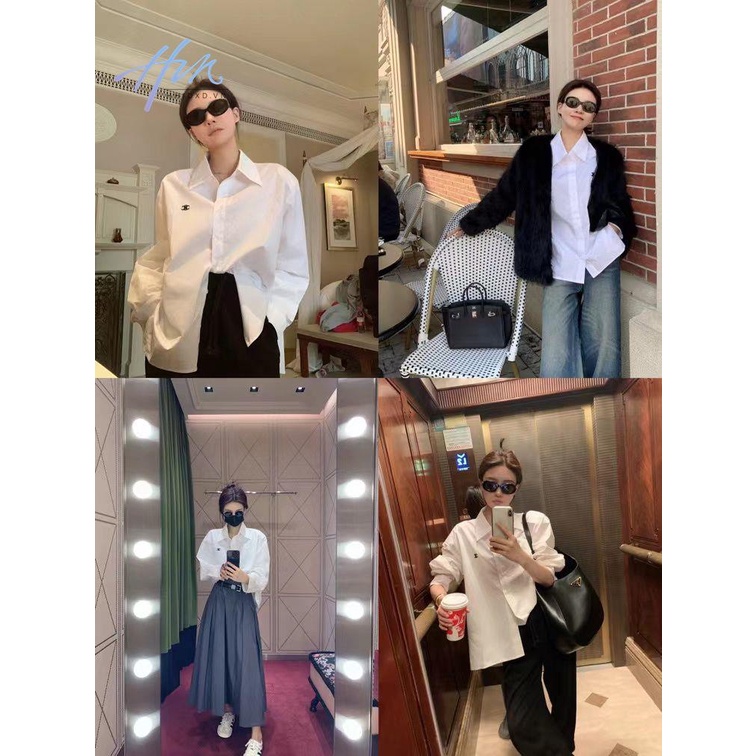 Áo Sơ Mi Trắng Thêu Tay Phong Cách Thời Trang Mới 2023