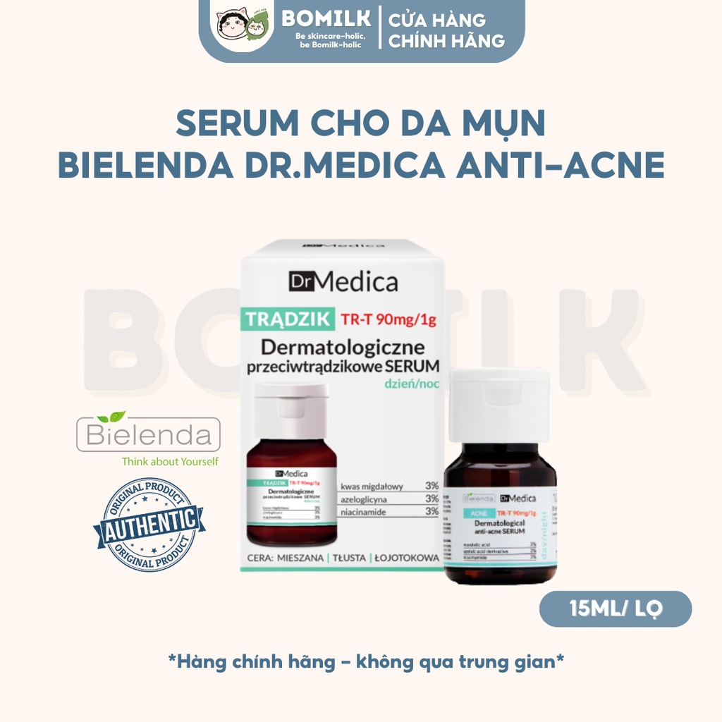 TInh chất dưỡng serum Azelaic Bielenda Dr.medica - kiềm dầu, ngừa mụn và mờ thâm