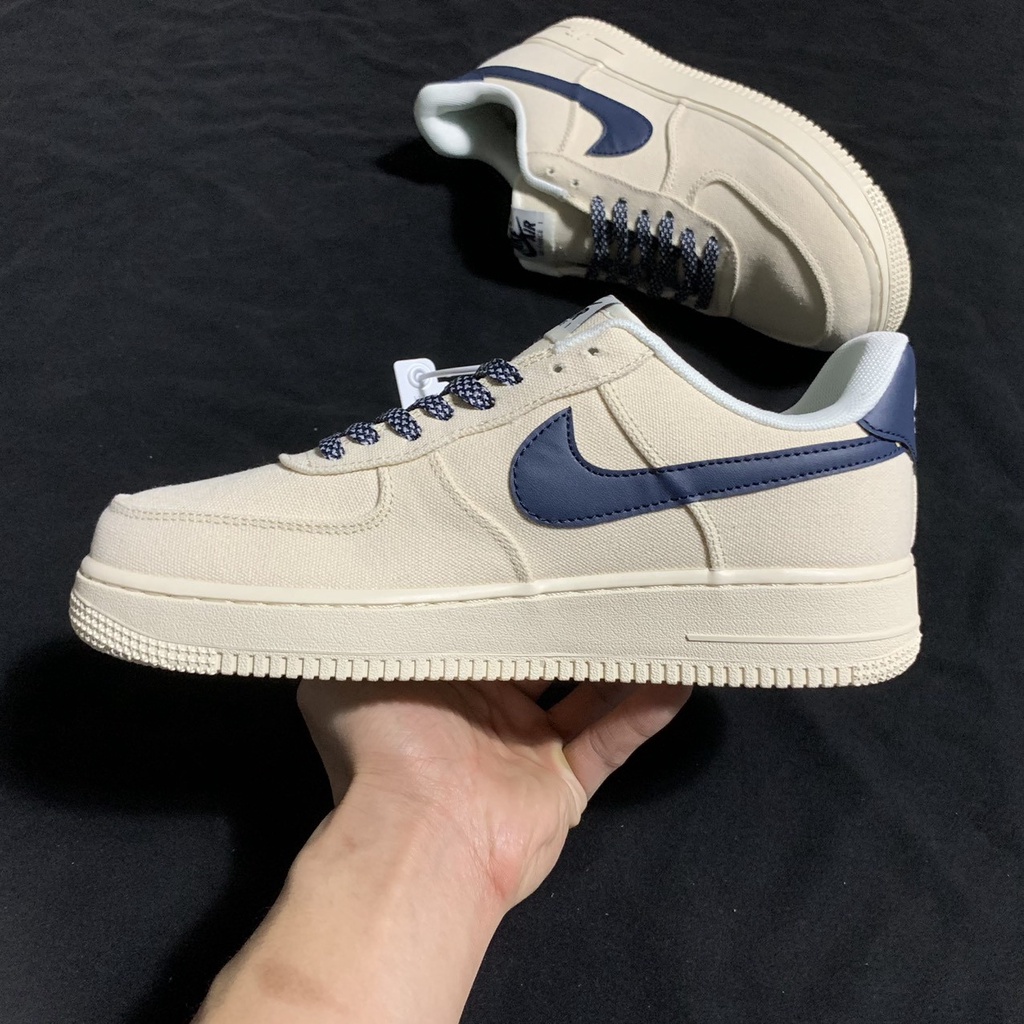 Giày AF1 Thể Thao, Giày Nike Canvas Navy Bản Cao Cấp Đầy Đủ Size 36-43 Và Quà Tặng