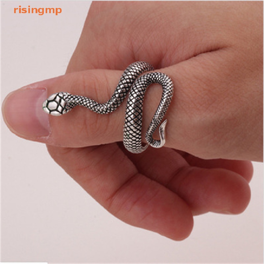 [risingmp] Nhẫn Hở Hình Rắn Phong Cách Punk Cổ Điển Có Thể Điều Chỉnh Kích Cỡ