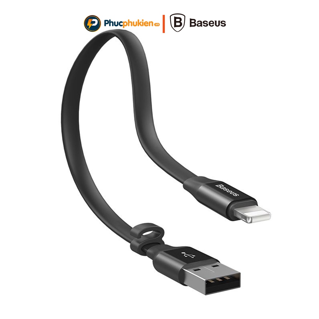 Dây sạc dự phòng ngắn 23cm chính hãng Baseus dành cho iPhone 5 đến iPhone 14 pro max