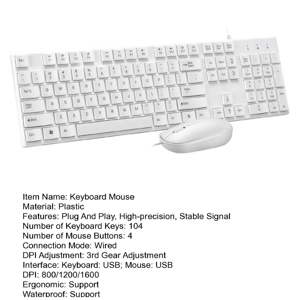 Set 2 Chuột Máy Tính 104 Phím 4 Nút Bấm Có Độ Chính Xác Cao