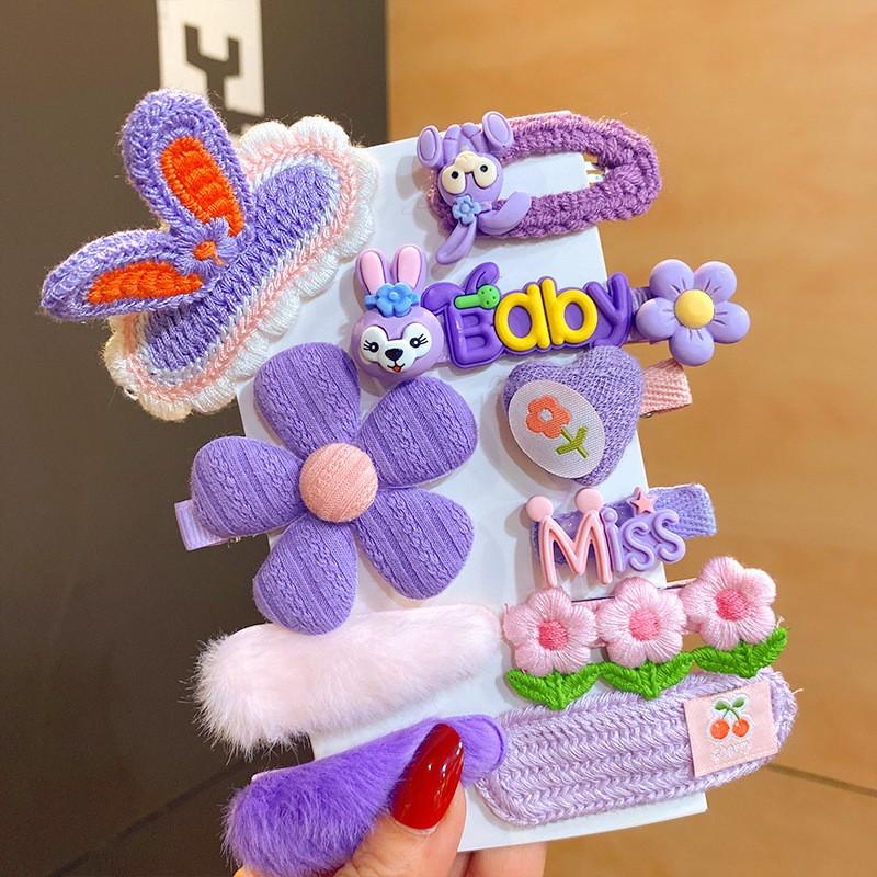 PVN57996 Set 10 kẹp tóc hình nơ xinh xắn cho bé gái