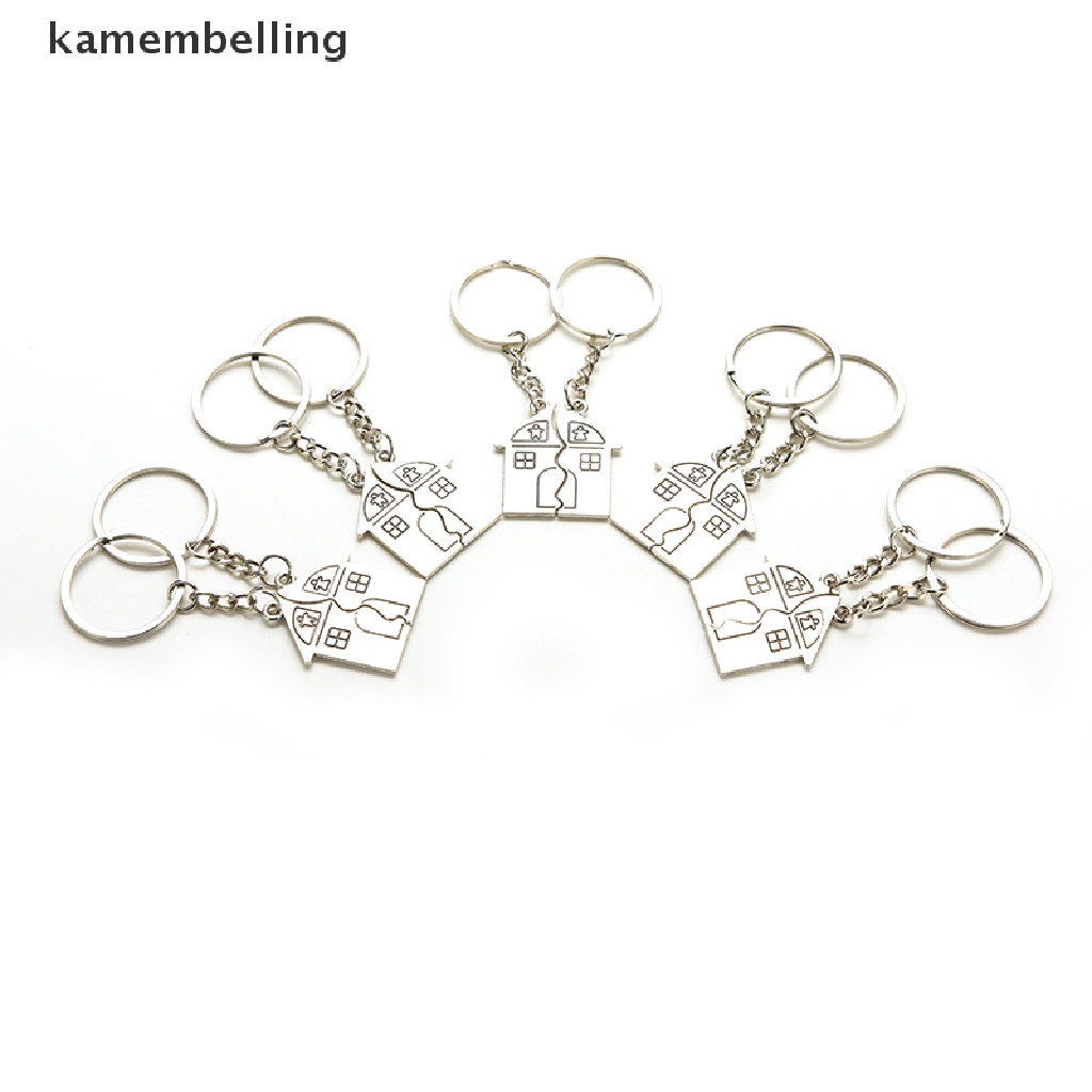 Kamembelling Set 2 Móc Khóa Hình Ngôi Nhà Đáng Yêu