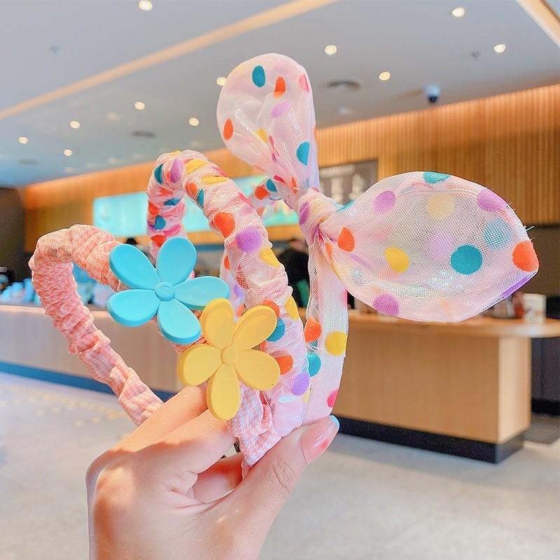 Set 3 Cài Tóc Bé Đồng Màu Đính Họa Tiết Cáo Thỏ Nơ Nhẹ Nhàng Không Gây Đau Đầu Phụ Kiện Tóc Bé Gái