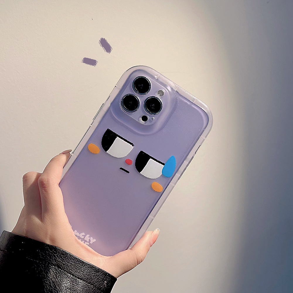 Ốp Điện Thoại Trong Suốt Hình Biểu Cảm Vui Nhộn Phong Cách Hàn Quốc Cho Iphone 14 11 12 13 PRO MAX AT0029